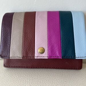 Fossil Aubrey Multi-Color Leather Mini Wallet